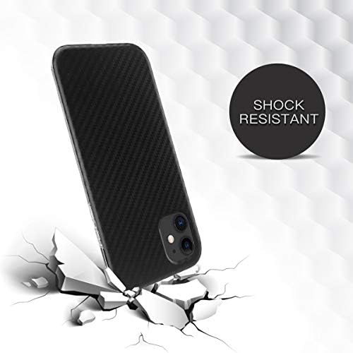 Golink Full Body Stysy Stylish јаглеродни влакна Шокано-заштитен случај со вграден заштитник на екранот за 6,5 инчи iPhone 11