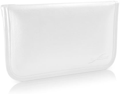 Boxwave Case Компатибилен со Nokia 7.1 - Елита кожна торбичка за месинџер, синтетички кожен покрив дизајн на пликови за Nokia 7.1 - Брегот на Слоновата Коска