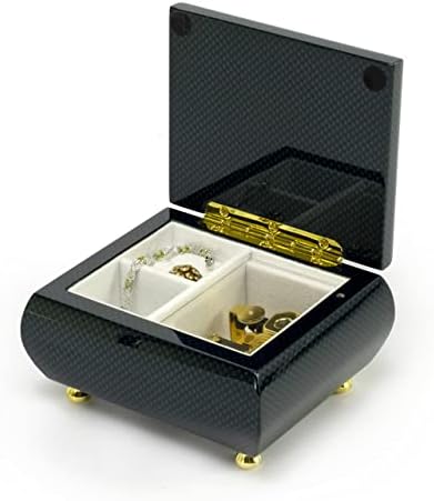 23 Забелешка Тиркизна Модерна Музичка Кутија За Накит во Завршница Со Висок Сјај - Ветер Под Моите Крилја