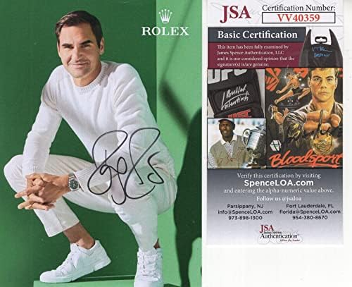 Роџер Федерер рака потпишана 4x6 боја Фото Згодна+Секси поза ЈСА - автограмирани тениски фотографии