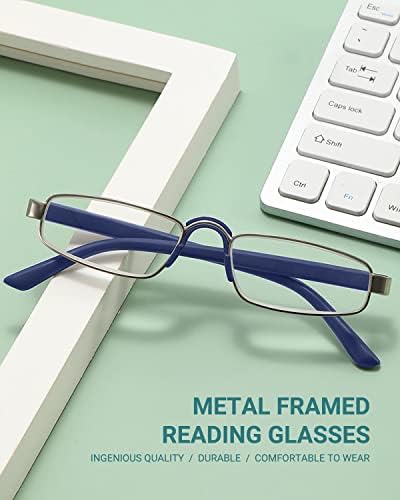 ТЕТАЗА 3-Пакет Очила За Читање За Мажи, Ултралесни Очила За Читање Против Сина Светлина, Флексибилен Читач На Компјутер Против