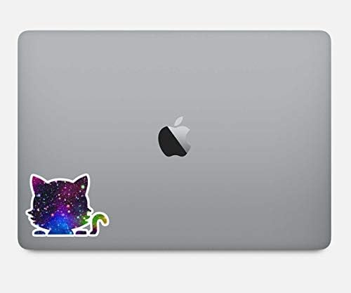 Налепници за слатки мачки светли галаксии - 2 пакувања - налепници за лаптоп - 2,5 винил декларации - лаптоп, телефон, налепница