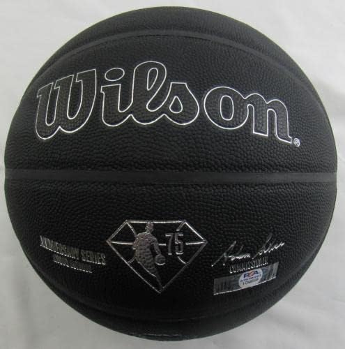 Кевин Гарнет потпиша авто -автограм Вилсон НБА 75 -та кошарка w/insc PSA/DNA 1 - Автограмски кошарка