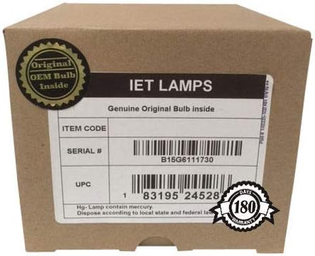 IET LAMPS Оригинална ламба за замена на OEM за Epson HC3010, HC3010E проектор со една година гаранција
