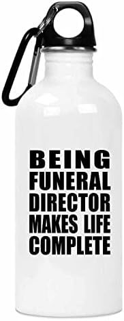 DesignSify да се биде директорот за погреб го прави животот комплетен, 20oz шише со вода од не'рѓосувачки челик изолиран Тумблер,