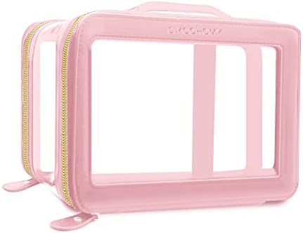 ДИЈОХОМИЈА Јасни Чанти За Шминка Со Патент Розова Проѕирна Козметика Мали Прегради За Шминка Четка За Патување Кожна Тоалет