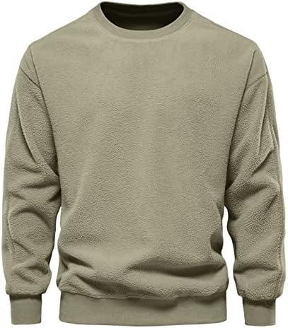 Худи средни мажи Есен и зимска лабава модна обична цврста руно џемпер горниот дел од дното на кошулата
