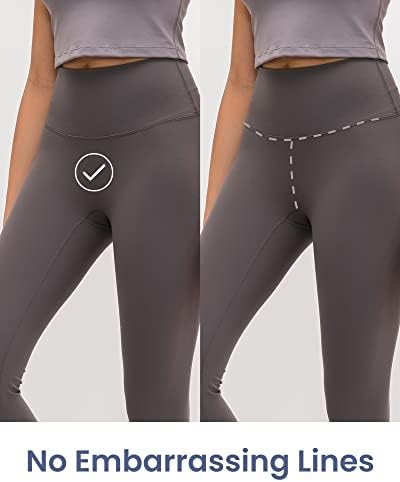 Носеконски хеланки за јога за жени со голема половината Контрола на јога панталони задникот за вежбање вежба за вежбање со целосна панталони со целосна должина
