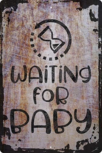 Ѕид Знак Чекање за бебе песочен часовник вчитување бременост бремена љубов Декоративна Уметност Ѕид Декор Смешен Подарок