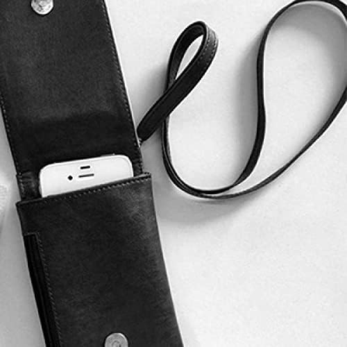 Стапало за мачки животински уметнички уметнички модел Телефонски паричник чанта што виси мобилна торбичка црн џеб