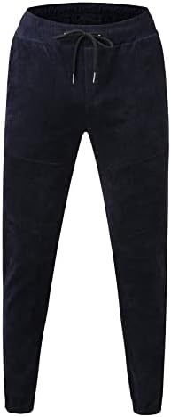 Sezcxlgg пот панталони за мажи, мажи удобни панталони со цврста боја, панталони за тренингот со чипка со џеб со џеб