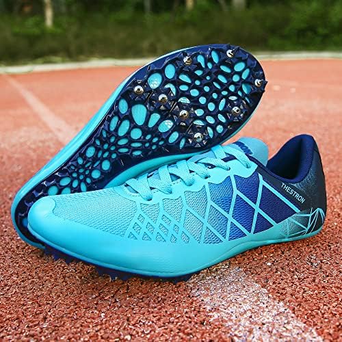 Thestron Professional Spikes Track & Field Shoes за мажи жени деца деца што дишат трки скокаат спринт трчање патики