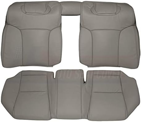 US Auto Seat Cover 2008 Компатибилен со Lexus GS300 GS350 2 -ри ред Топ и долен перикомпатибилен со кожни капаци сиви сиви