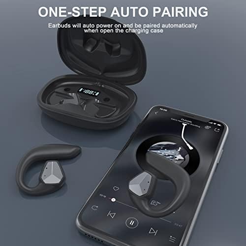 Слушалки за отворено уво на Anmison Bluetooth 5.2 Безжични ушни уши за Android & iPhone, ушите со отворено уво со куќиште за