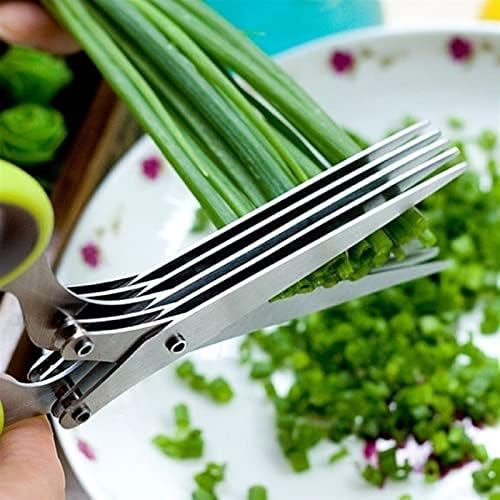 Мултифункционални ножици со висока ефикасност, мултифункционални мути слоеви не'рѓосувачки челик ножеви повеќеслојни кујнски