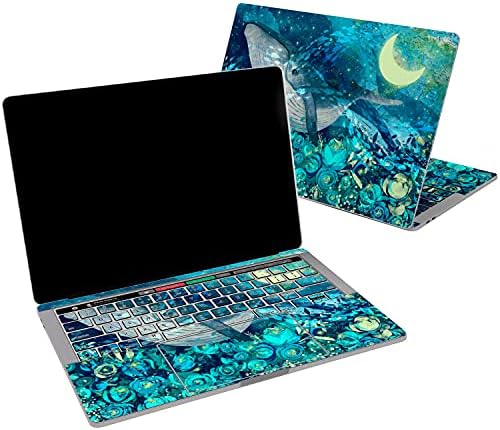 Lex Altern Vinyl Skin Compatible with MacBook Air 13 inch Mac Pro 16 Retina 15 12 2020 2019 2018 Cute Blue Roses Humpback Whale