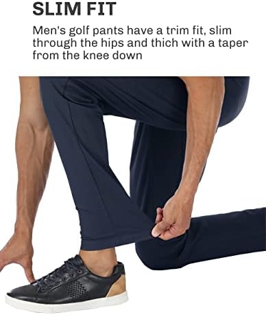 Пули голф панталони мажи се протегаат тенок фит фустан обичен работа пешачење затегнати водоотпорни панталони со џебови