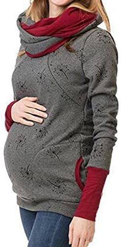 Женски дуксери за есен и зимско секојдневно породилно доење врвен лесен долг ракав со аспиратор