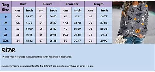 Облечени џемпери за жени, женски маици лабави се вклопуваат 3/4 кошули со ракави, обични врвови за печатење на вратот удобни