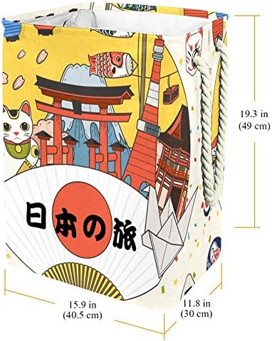 Тизоракс Шарени Јапонија Туризам Постер Оксфорд Крпа Преклопување Кошница за перење Прашина Кофа Кошница Складирање