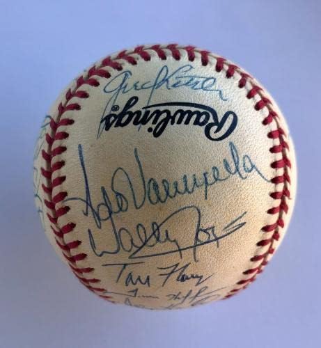 1996 Тимот на Сан Диего Падрес го потпиша Бејзбол-29 Сигс- Гвин/Хофман ЈСА Писмо- Автограм Бејзбол