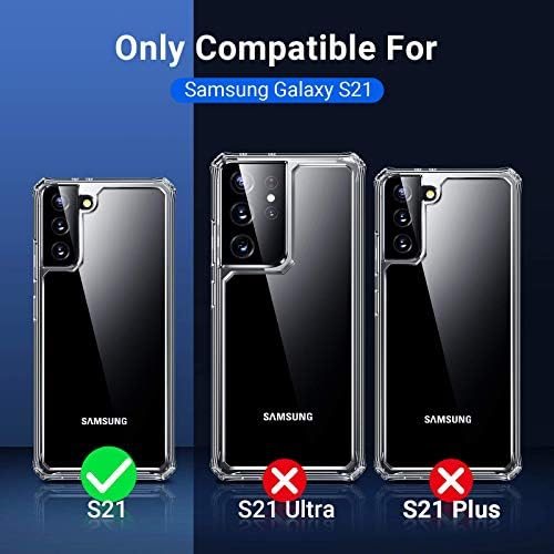 Vanmass За Samsung Galaxy S21 Случај 5G 6.2 [Воена Капка Заштита] [Не Пожолтување] S21 Случај, Тенок Тенок Мек Tpu Силиконски