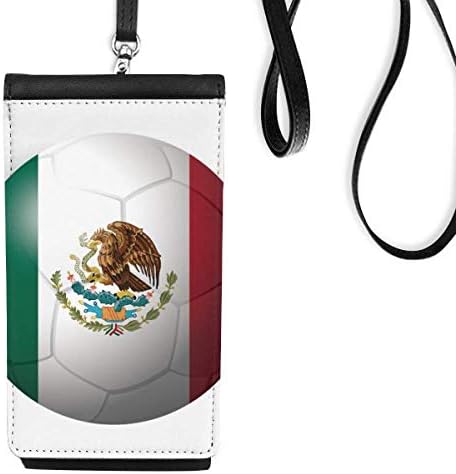 Мексико Национално знаме фудбалски фудбалски телефонски паричник чанта што виси мобилна торбичка црн џеб