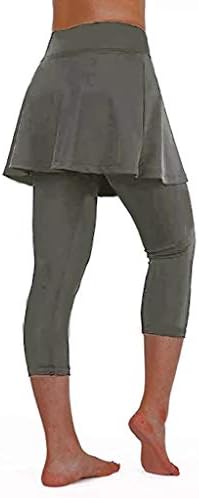 Кангма Жени Каприс Здолниште Хеланки Со Панталони Со Висок Струк Активен Скорт За Трчање За Заштита Од Сонце Од Тенис