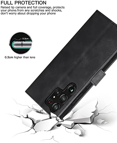 Исткооо Флип Паричник Случај За Samsung Galaxy S23 Ултра, [3 Картичка Слотови][Стенд Функција] СТП Кожа Шок-Отпорен Заштитен