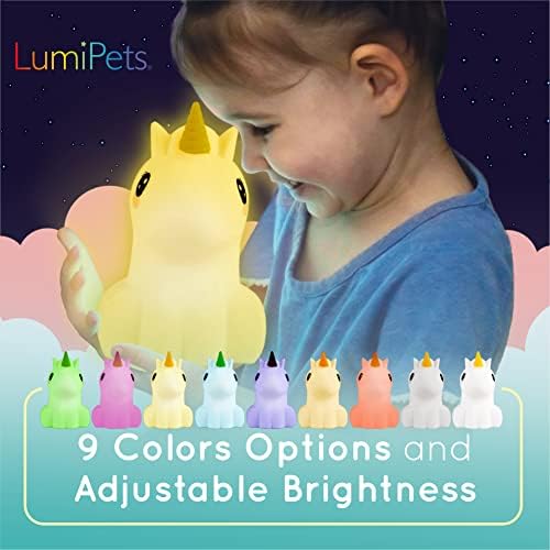 Lumipets Unocher, Kids Night Light, силиконска расадник светло за бебе и дете, незгодно ноќно светло за детска соба, животински