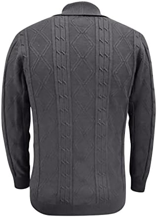 Dudubaby топол џемпер за Mensfashion Lapel Casual Cardigan Count долг ракав тенок плетен џемпер плус џемпери со големина