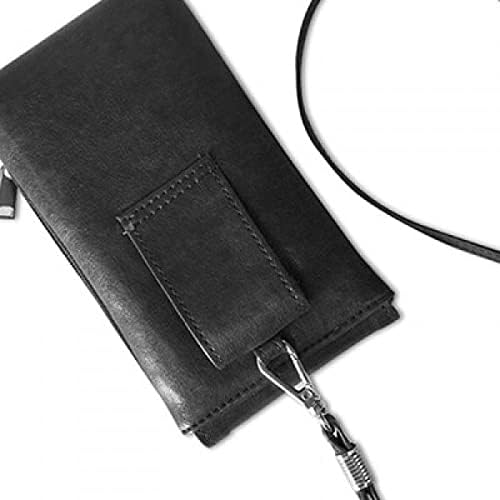Црн коњски портретирање телефонски паричник чанта што виси мобилна торбичка црн џеб
