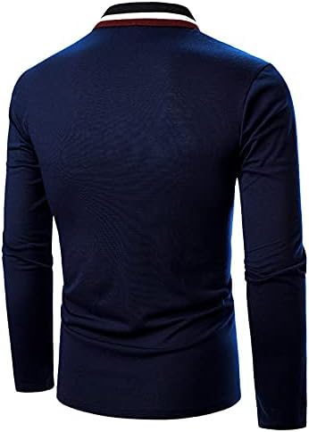 Beuu mens polo кошули со долг ракав спортски голф тенис маица редовно вклопување канцелариски кошула класичен пресечен атлетски