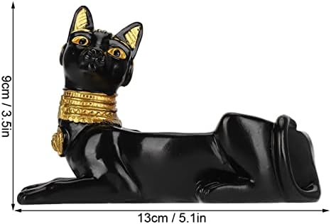 Гроздобер пепел, преносна смола занаети Египетска црна мачка бог фигура статуа десктоп тутун пепел за отворено внатрешно внатрешен