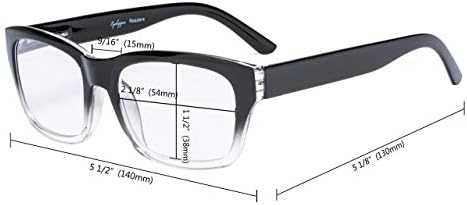 Окепар 5-Пакет Пролет Шарки Големи Квадратни Рамка Очила за Читање +2.75