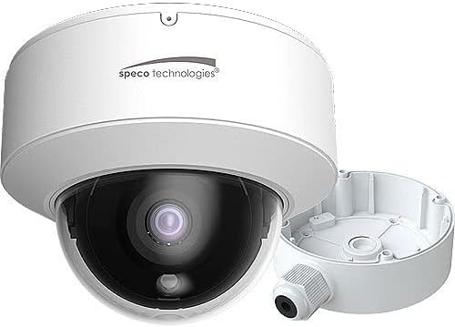 Speco O8VD2 8MP IR DOME IP камера со спојник, фиксни леќи од 2,8 мм, НДАА, бела
