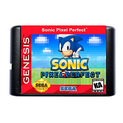 Sonic Pixel Perfect 16 -бит картичка за игри MD за Sega Mega Drive за Genesis
