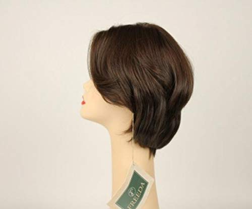 Фрида Европска перика за човечка коса-Дороти Средно Кафеава Повеќенасочна Кожа Врвна Големина С