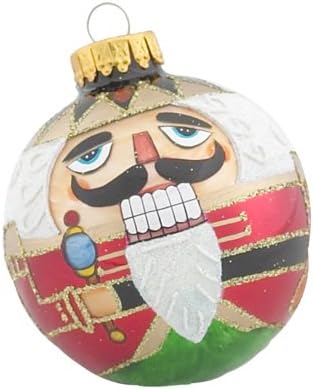 Курт Адлер Оревокршач за дизајн стакло божиќна топка украс, 65мм, сет од 4