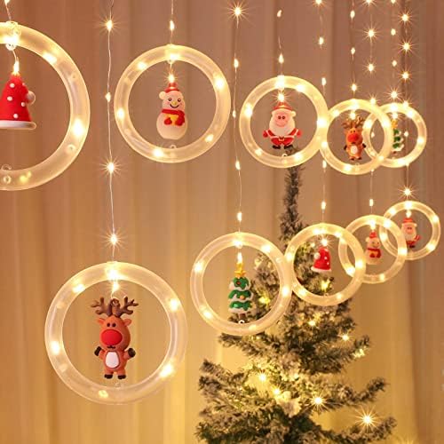 NC Божиќни светла низа еднорог завеси светла Божиќна цртана форма Светло светло фенер со просторија топла декорација крофна христијански модели се секогаш bresb