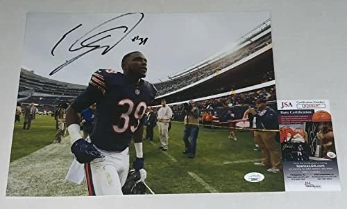 Еди acksексон потпиша Чикаго мечки 11х14 Фото автограмираше JSA - Автограмирани фотографии од НФЛ