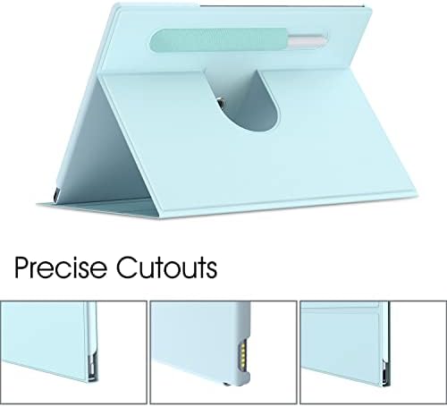 ET NET-CASE тенок лесен книга Фолиос кутија за извонредна дигитална хартија 2 10,3 инчи, ротирачки држач за ротирање од 360 степени за извонреден 2, со држач за моливи